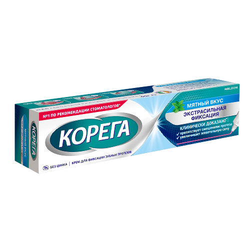 Корега крем для фиксации зубных протезов мятный вкус 40 гр