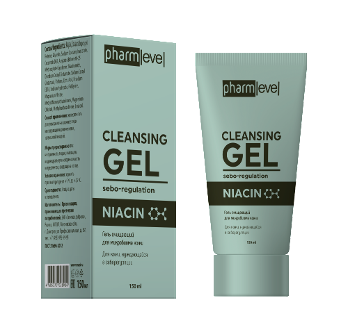 Купить Pharmlevel niacin гель очищающий для микробиома кожи 150 мл цена