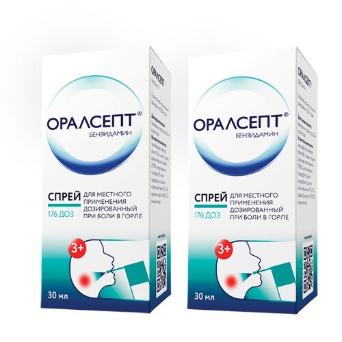 Купить Оралсепт 0,255 мг/доза 176 доз 30 мл спрей для местного применения дозированный цена