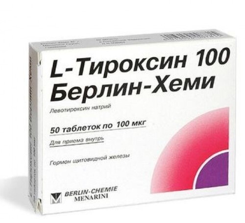L-тироксин 100 берлин-хеми 100 мкг 50 шт. таблетки