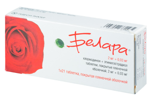 Купить Белара 21 шт. таблетки, покрытые пленочной оболочкой цена