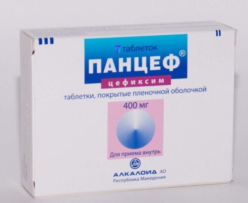 Панцеф 400 мг 7 шт. таблетки, покрытые пленочной оболочкой