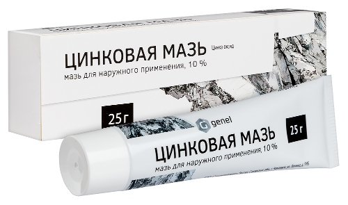 Цинковая мазь 10% мазь для наружного применения 25 гр