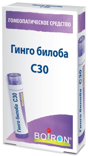ГИНГО БИЛОБА С30 ГОМЕОПАТ МОНОКОМП ПРЕПАРАТ РАСТИТ ПРОИСХОЖД