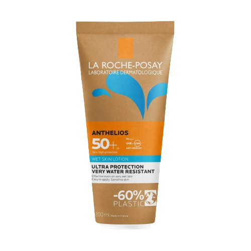 La roche-posay anthelios гель солнцезащитный с технологией нанесения на влажную кожу spf50+ 200 мл
