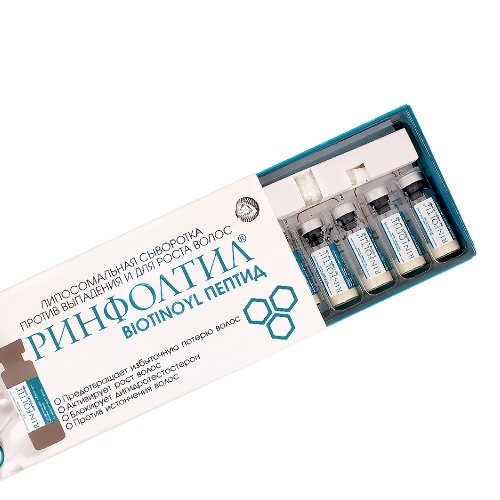 Rinfoltil biotinoyl пептид сыворотка липосомальная против выпадения и для роста волос n30 флакон+дозатор 30 шт.