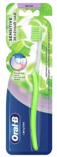 Oral-b зубная щетка sensitive зеленый чай мягкой жесткости
