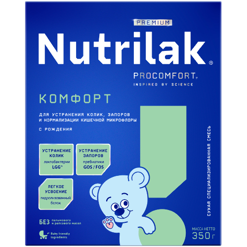 Купить Nutrilak premium комфорт смесь сухая детская молочная специализированная 0-12 мес 350г цена