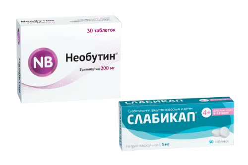 Набор для лечения запора Слабикап таб. 5 мг №50 + Необутин таб. 200 мг №30