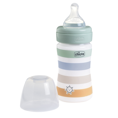 Chicco well-being бутылочка для кормления соска силиконовая 0+ 150 мл/boy