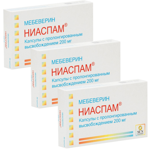 Набор из 3 уп. Ниаспам 200 мг 30 шт. капсулы