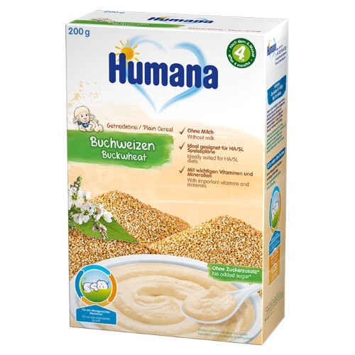 Купить Humana каша безмолочная гречневая с 4 мес 200 гр цена