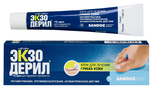 Купить Экзодерил 1% 15 гр крем для наружного применения цена