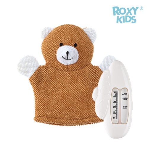 Купить Roxy-kids махровая мочалка-рукавичка baby bear bathing mitten 0+ цена