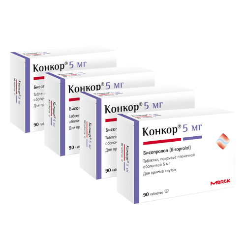 Набор 3+1 Конкор таблетки 5 мг 90 шт. со скидкой
