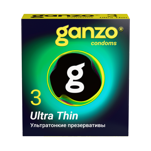 Презервативы ganzo ultra thin гладкие ультратонкие 3 шт.