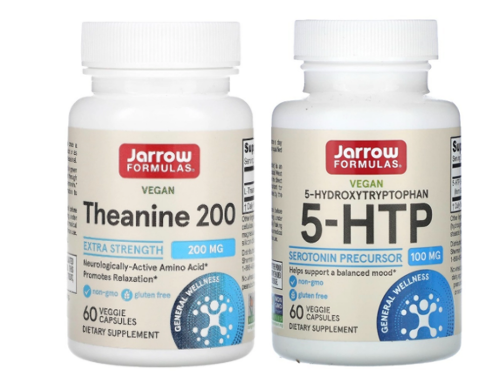 Набор Гармония и равновесие: Jarrow formulas теанин 200 мг 60 шт. 335 мг + Jarrow formulas 5-гидрокситриптофан 100 мг 60 шт. 505 мг