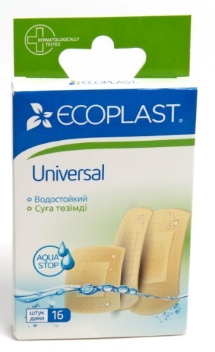 Купить Ecoplast пластырь медицинский полимерный (набор) universal 16 шт. цена