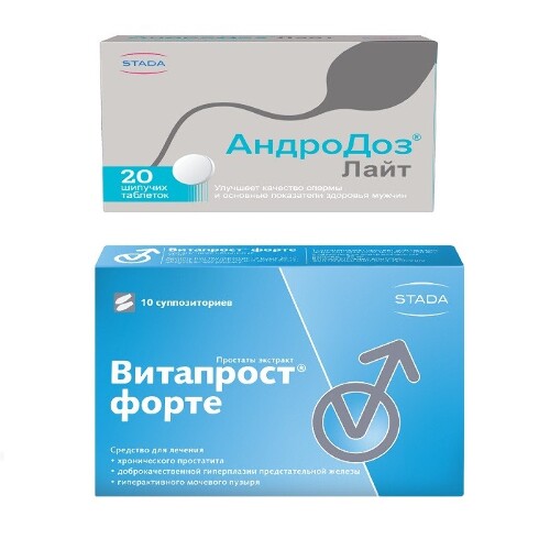 Набор для мужчин Андродоз Лайт №20 + Витапрост Форте суп. №10 по выгодной цене