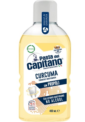 Pasta del capitano ополаскиватель для полости рта комплексная защита куркума и прополис 400 мл