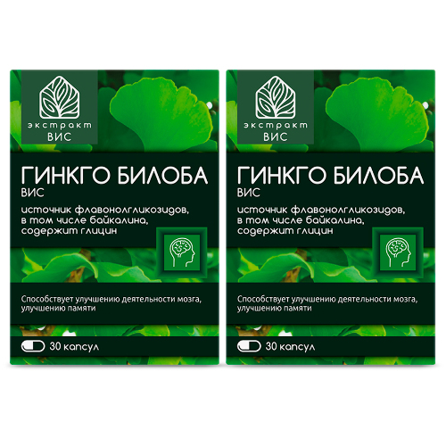 Набор из 2-х уп ГИНКГО БИЛОБА-ВИС N30 КАПС ПО 0,4Г