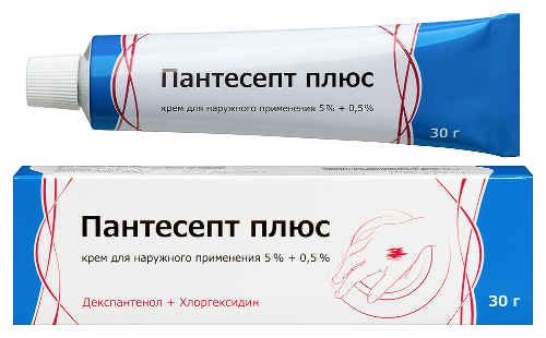 Пантесепт плюс 5%+0,5% крем для наружного применения 30 гр