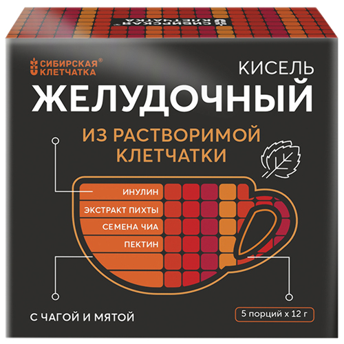 Сибирская клетчатка кисель желудочный 12 гр 5 шт. пак