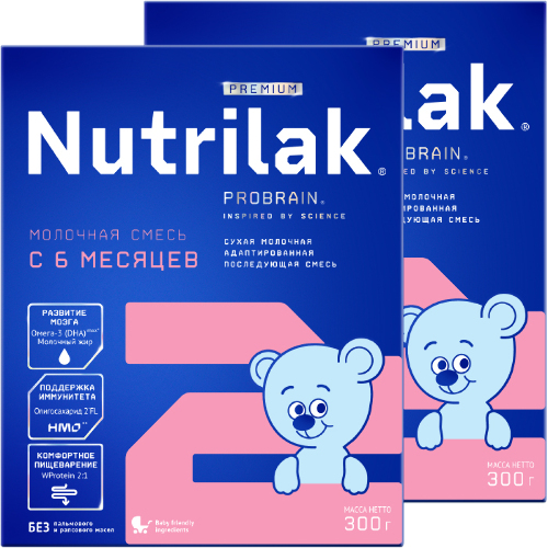 Набор из 2х уп. NUTRILAK PREMIUM 2 СМЕСЬ СУХ МОЛОЧНАЯ АДАПТИР 300,0 по спец.цене