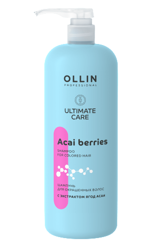 Купить Ollin ultimate care шампунь для окрашенных волос с экстрактом ягод асаи 1000 мл цена
