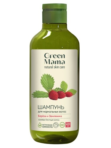 Купить Green mama формула тайги шампунь для нормальных волос береза и земляника 400 мл цена