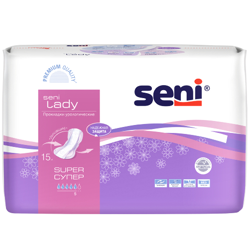 Seni lady super урологические прокладки/вкладыши для женщин 15 шт.