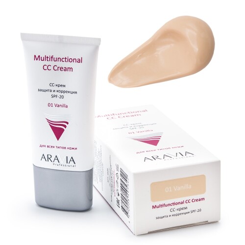 Aravia professional cc-крем для лица защитный spf-20 тон 01 50 мл
