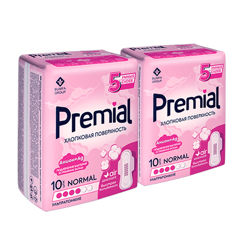 Набор PREMIAL Прокладки женские гигиенические с крылышками NORMAL ...