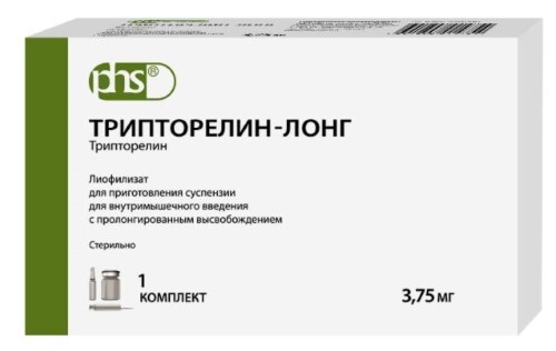 Купить Трипторелин-лонг 3,75 мг 1 шт. флакон лиофилизат для приготовления суспензии цена