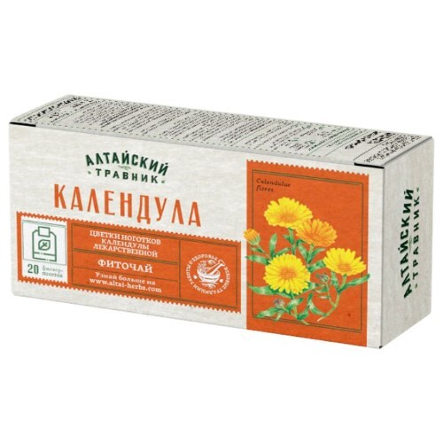 Календула цветки фиточай 1,5 20 шт. фильтр-пакеты