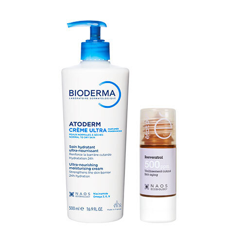 Набор Bioderma Atoderm Крем Ультра 500мл + Etat Pur Сыворотка С Ресвератролом 15мл