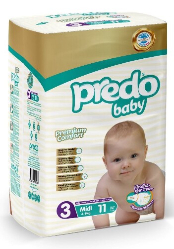 Купить Predo baby подгузники детские 3/4-9 кг 11 шт. цена