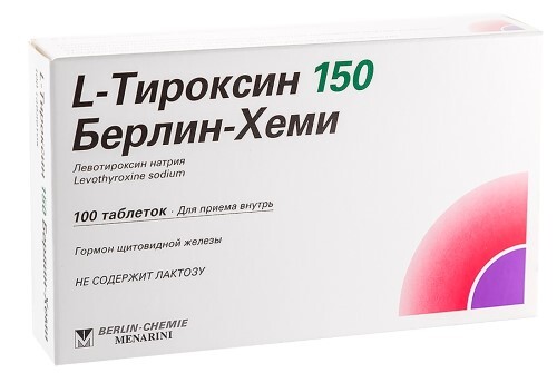L-тироксин 150 берлин-хеми 100 шт. таблетки