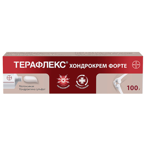 Терафлекс хондрокрем форте 10 мг/г + 50 мг/г крем для наружного применения 100 гр