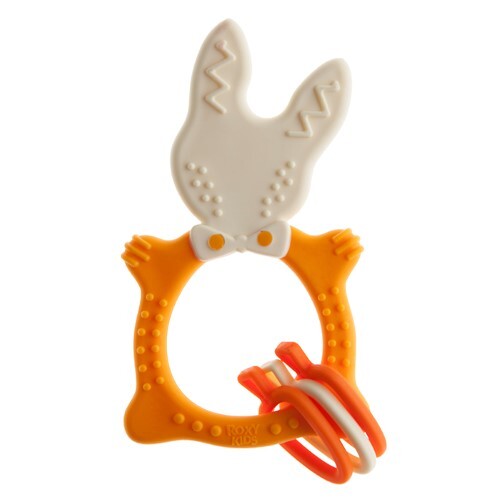 Roxy-kids универсальный прорезыватель bunny teether 3+/горчичный