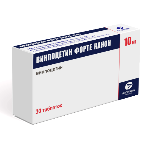 Купить Винпоцетин форте канон 10 мг 30 шт. блистер таблетки цена