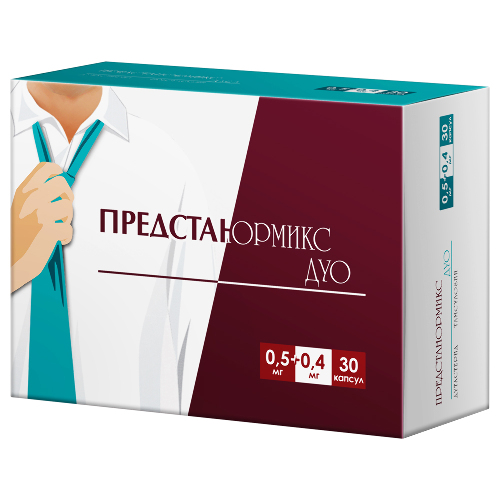 Предстанормикс дуо 0,5 мг + 0,4 мг 30 шт. блистер капсулы с модифицированным высвобождением