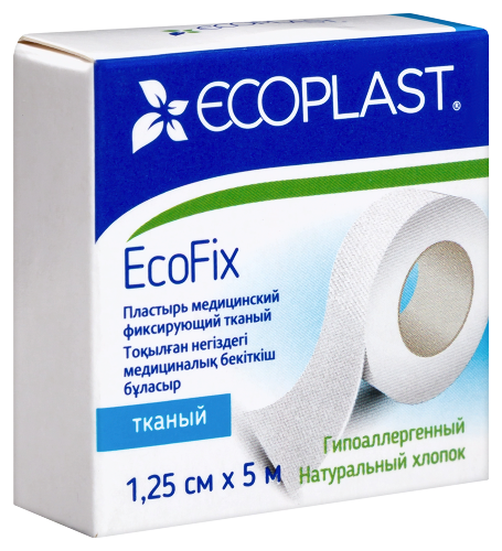 ECOPLAST ПЛАСТЫРЬ ECOFIX МЕДИЦИНСКИЙ ФИКСИРУЮЩИЙ ТКАНЫЙ