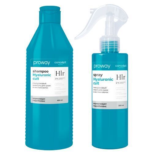 Набор ProWay - средства для ухода за волосами: Шампунь гиалуроновый + спрей гиалуроновый