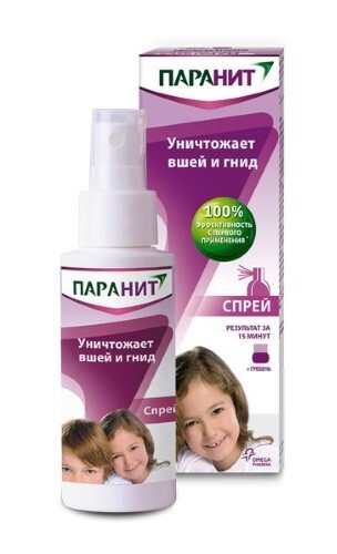 Спрей средство педикулицид 100 мл + расческа