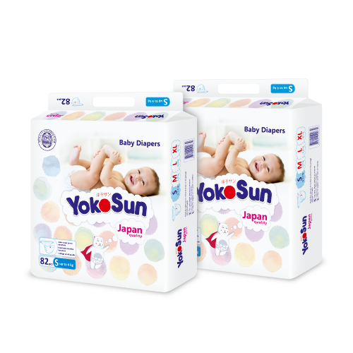 Набор YOKOSUN для детей: 2 упаковки Comfort подгузников S/до 6 КГ/ 82 ШТ.