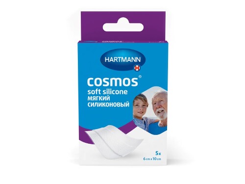 Купить Пластырь cosmos soft silicone (мягкий силиконовый) нестерильный 6х10 см 5 шт. цена