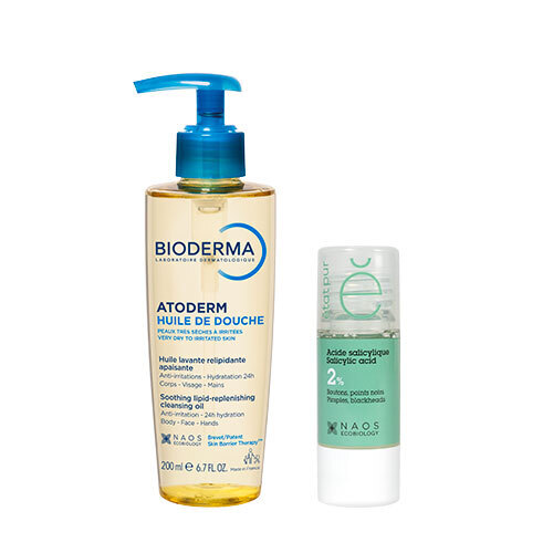 Набор Bioderma Atoderm Масло Для Душа 200мл + Etat Pur Сыворотка С Салициловой Кислотой 2% 15мл