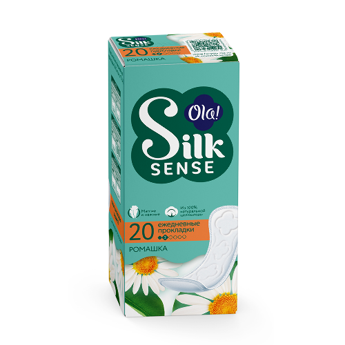 Ola silk sense прокладки ежедневные daily deo ромашка 20 шт.