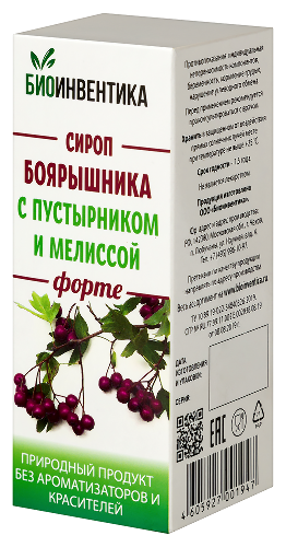 Сироп боярышника с пустырником и мелиссой форте 100 мл